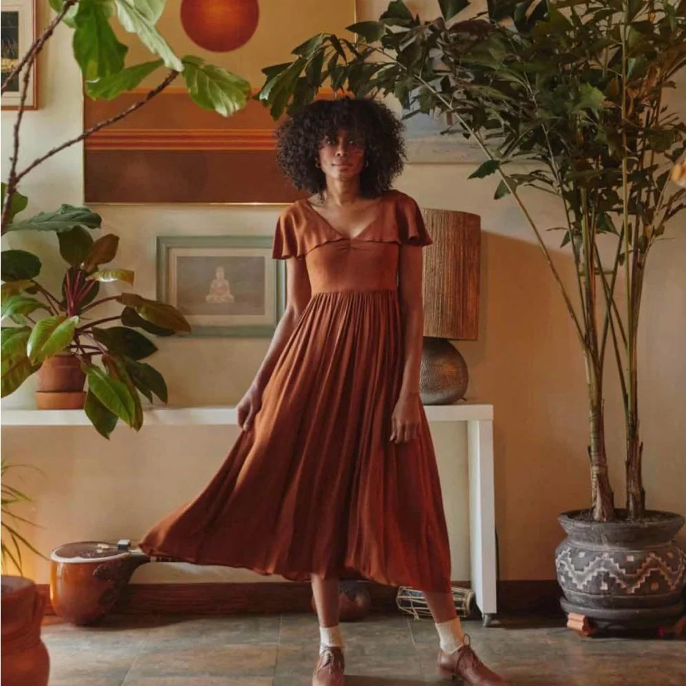 Christy Dawn The Monarch Dress in Rust - Picture 11 of 14